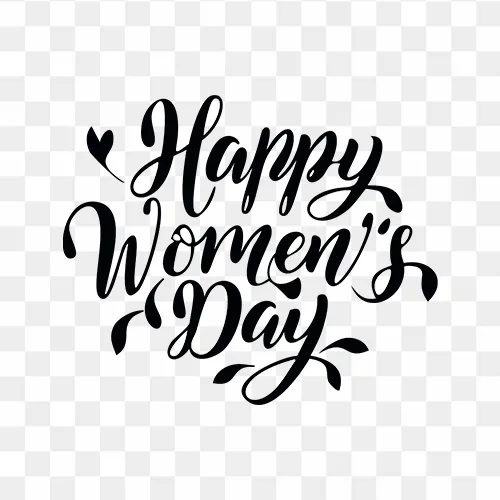 8 March Happy women's day lettering Free transparent png