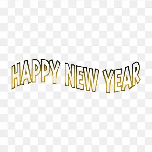 Happy New Year Text Transparent Background | Png Guru