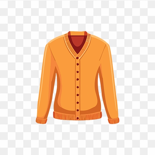 A button up sweater illustration free stock png