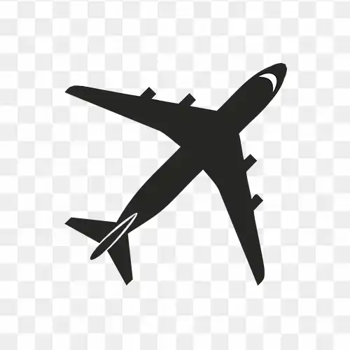 Airplane icon silhouette free transparent png