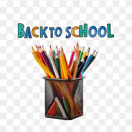 Back to School with pencil free png image