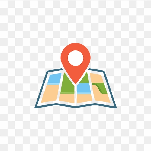 Beautiful Location Map HD Icon free stock png image