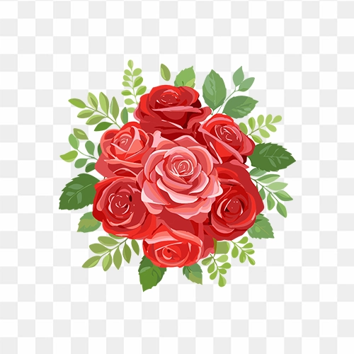 Beautiful Natural Red Rose Bouquet png image