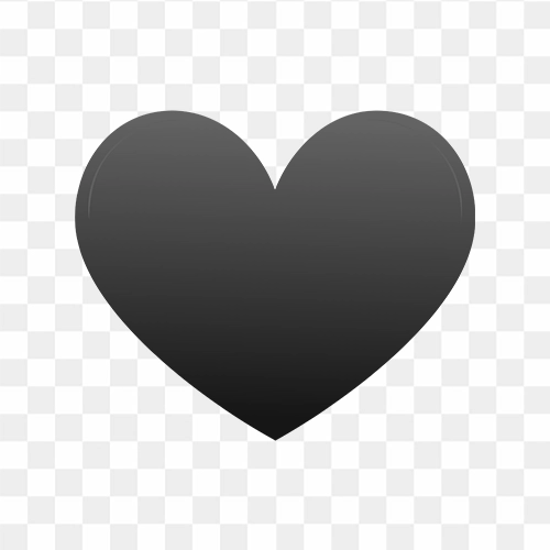 Black Heart Clipart Free Transparent PNG