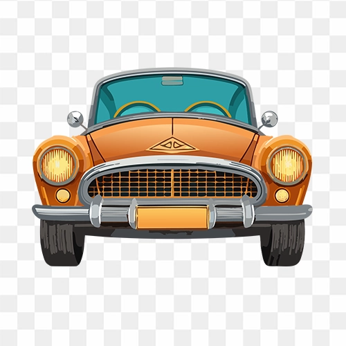 Cartoon Vintage Car Transparent Png free Download