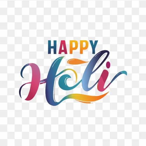 Creative colorful design Happy Holi Free PNG Stock Image