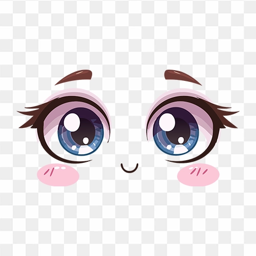 Cute Anime Eyes Free Transparent PNG Image