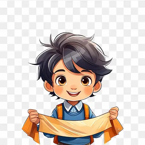 Cute Boy with Banner png download free