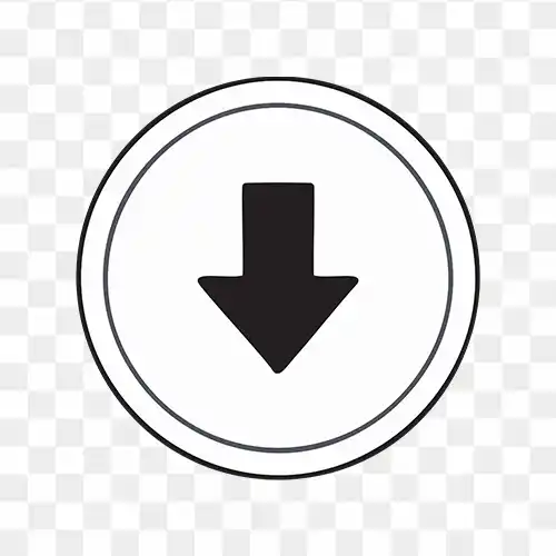 Download Button in circle shape free png image