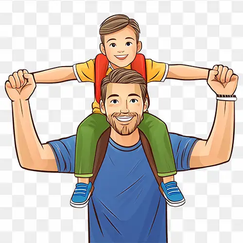 Father giving Son ride on back download free transparent png
