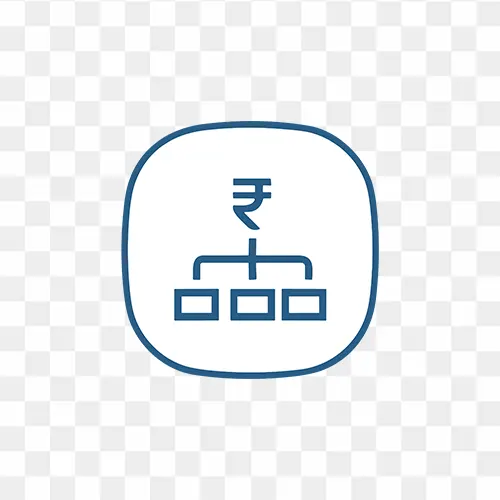 Financial distribution icon PNG – free download, money allocation symbol, transparent finance icon for projects