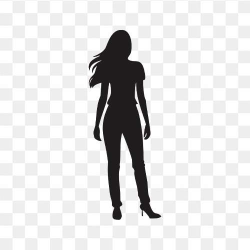 Girl silhouette Royalty Free Stock Transparent PNG