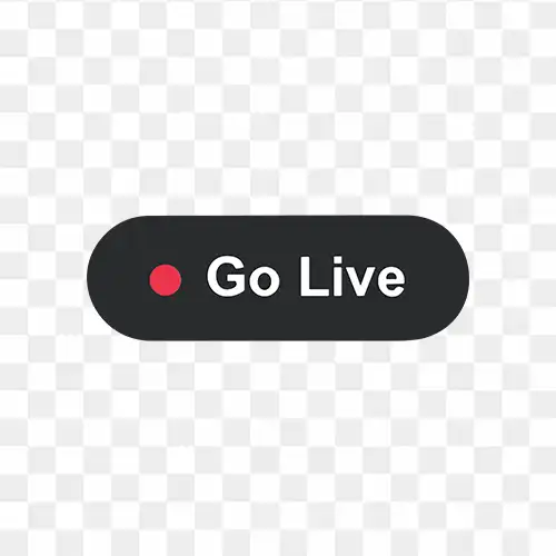 Go live button free transparent png