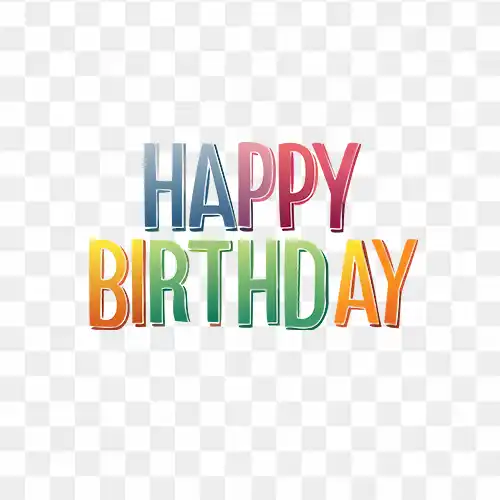 Happy birthday png text free download