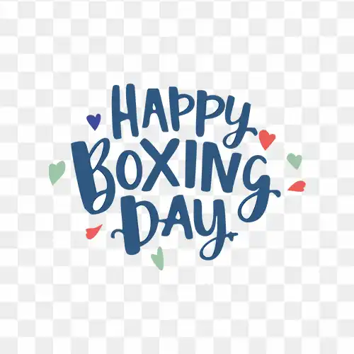 Happy Boxing Day beautiful text free transparent png