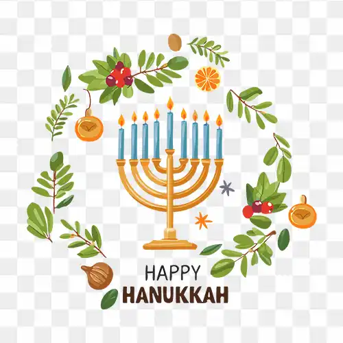 Happy Hanukkah PNG transparent image