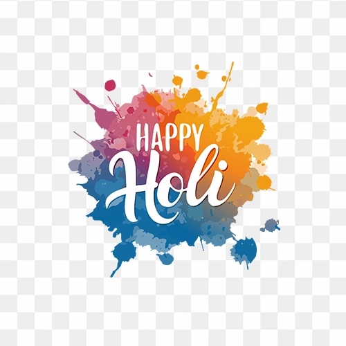 Happy Holi Festival Colors Free Transparent PNG