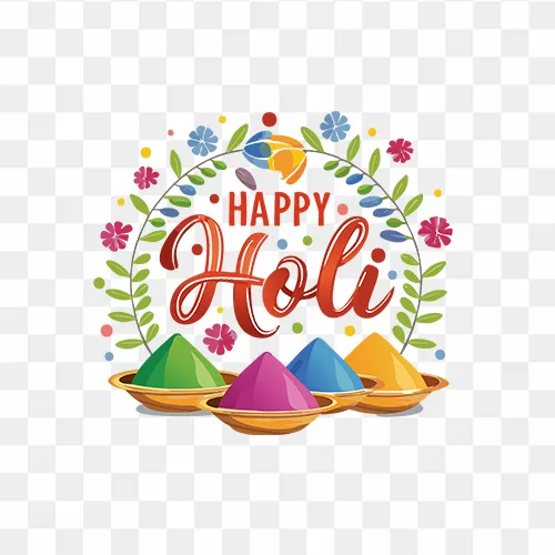 Happy Holi Free PNG illustration stock image