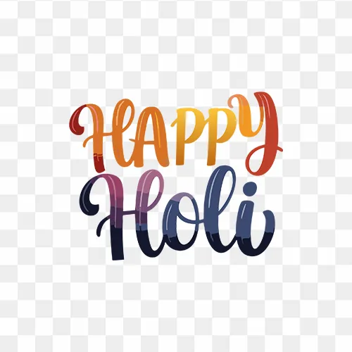 Happy Holi text png art design