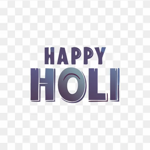 Happy Holi Text PNG design free