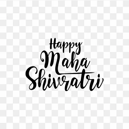 Happy MahaShivratri Free Calligraphy PNG Text