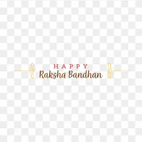 Happy Raksha Bandhan beautiful text free png