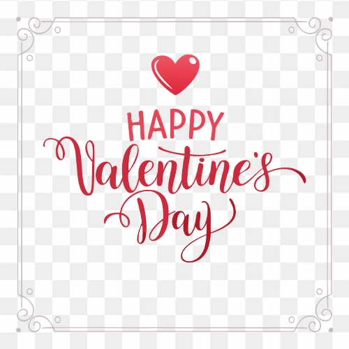 Happy Valentines Day Free HD png images with beautiful frame