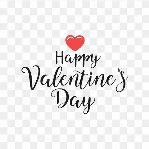 Happy valentines day png text free download