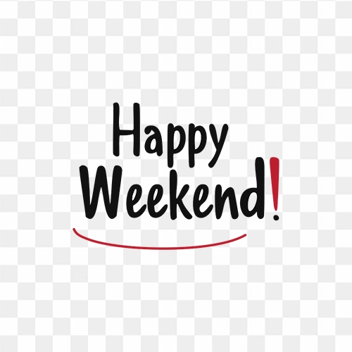 Happy Weekend PNG text image