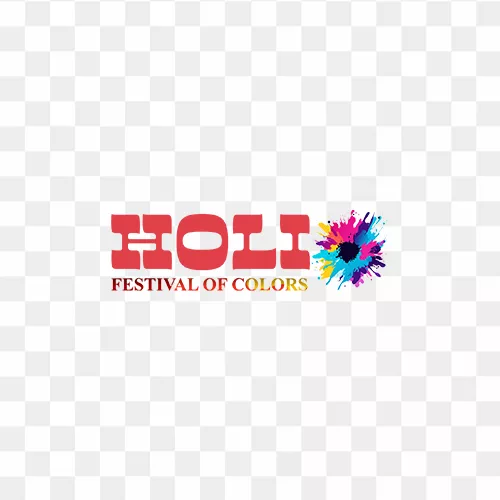 Holi festival of colors text PNG with vibrant colorful typography
