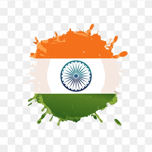 Indian Flag Tricolor Brush Style Flag PNG image HD