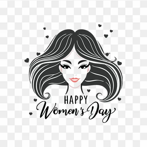 International happy womens day flat PNG illustration design free