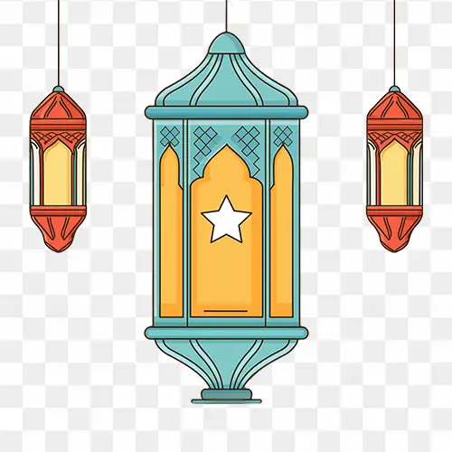 Islamic Lantern With Star free png download