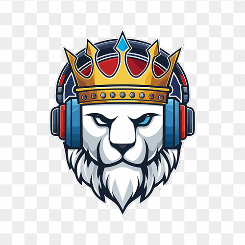 King Head Gaming Designer Logo free PNG image