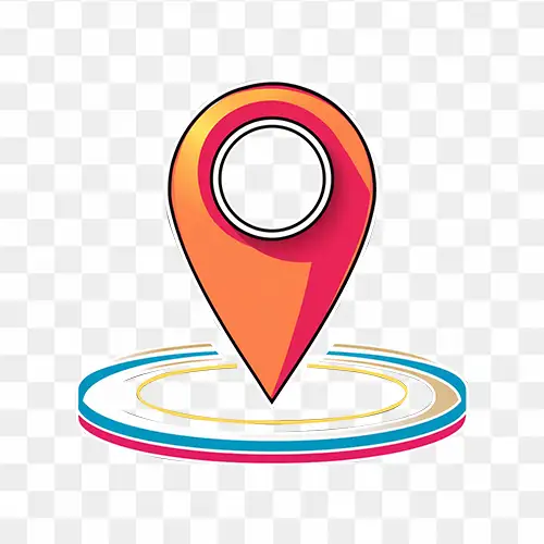 Location colourful icon free png image