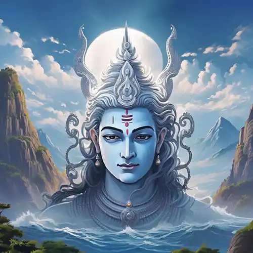 Lord shiva face illustration free photo