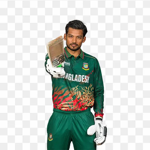 Najmul Hossain Shanto Bangladeshi cricketer free png image