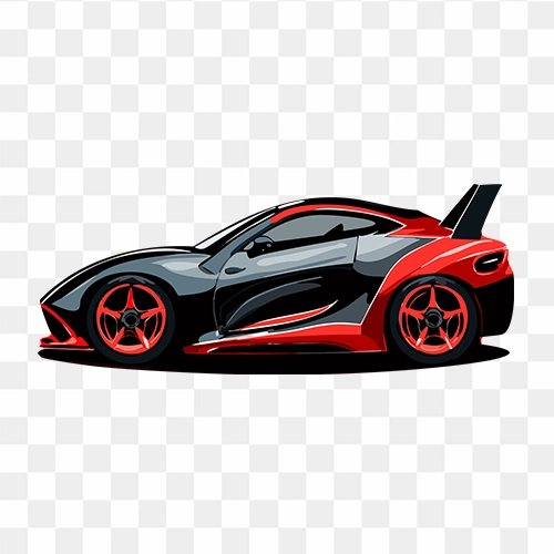 Racing Car cartoon style HD transparent PNG