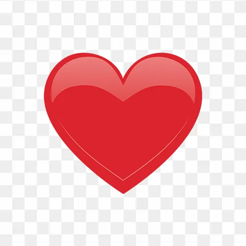 Red heart shape Royalty Free PNG Image