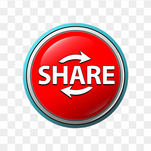 Red Share button free png image