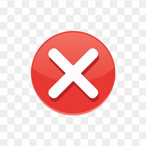 Red Wrong Icon Free Transparent Png