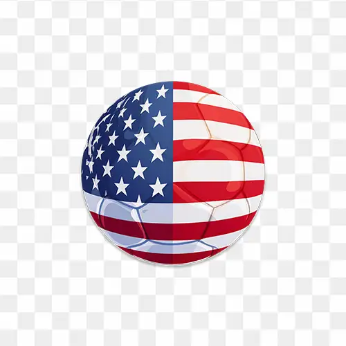 Soccer Ball with USA America Flag hd free png download