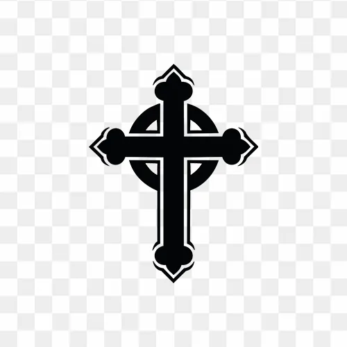 Christian church cross symbol PNG with transparent background