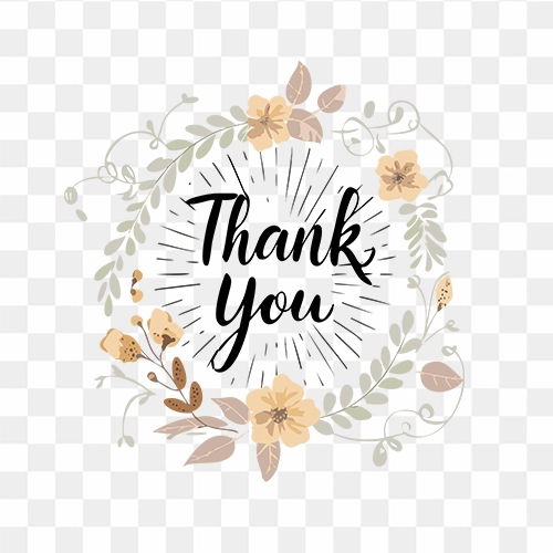 thank you text png design free