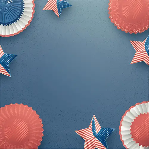 Top view independence day decorations with copy space free download