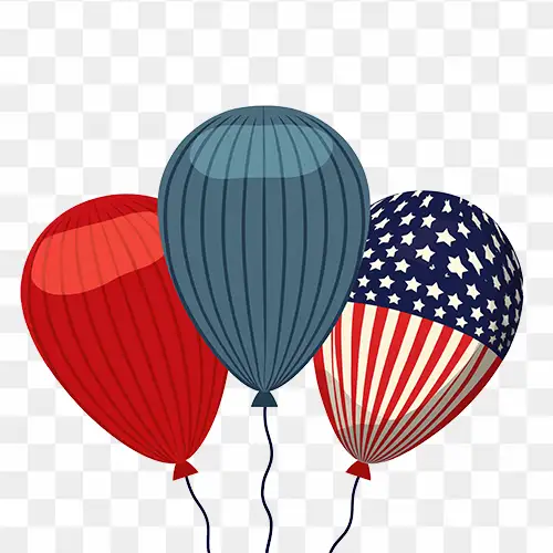 Download free USA colors Balloons Clip art png