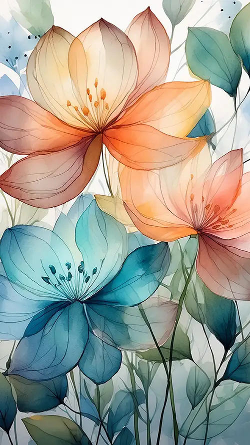 Watercolor flower background free download