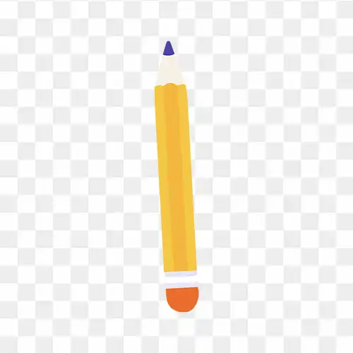 Yellow pencil vector icon or image free png